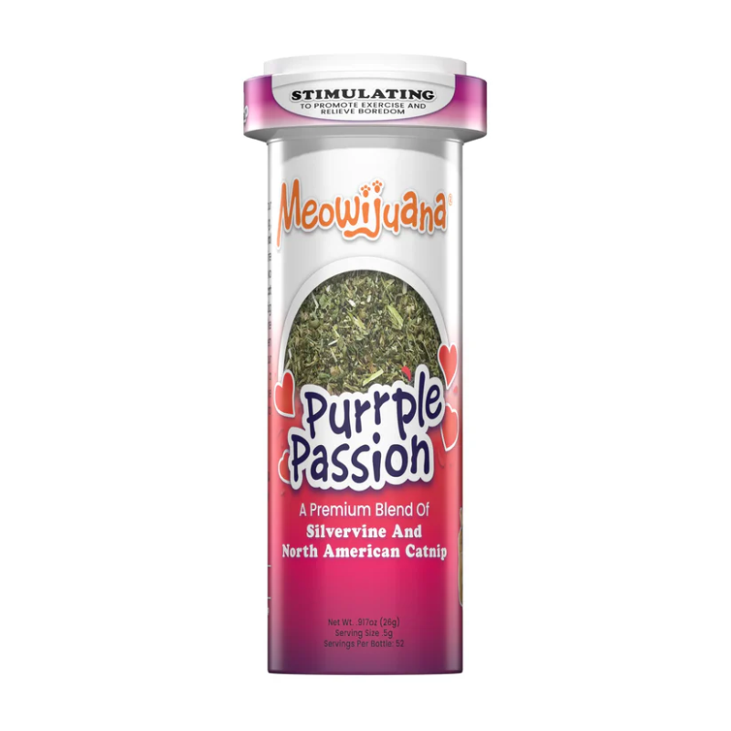 Meowijuana Purrple Passion Silvervine and North American Catnip Blend