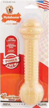 Nylabone DuraChew Barbell Peanut Butter Flavor Dog Chewy Toy