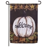 Evergreen Country Pumpkin Fall Garden Flag