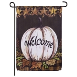 Evergreen Country Pumpkin Fall Garden Flag