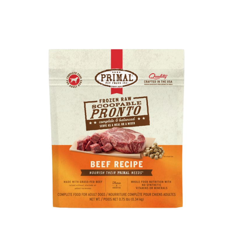 Primal Canine Raw Frozen Scoopable Pronto Beef Recipe