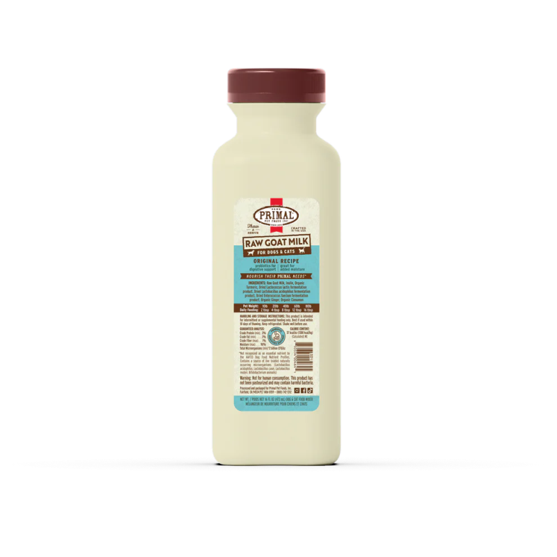 Primal Frozen Goat Milk for Dogs and Cats