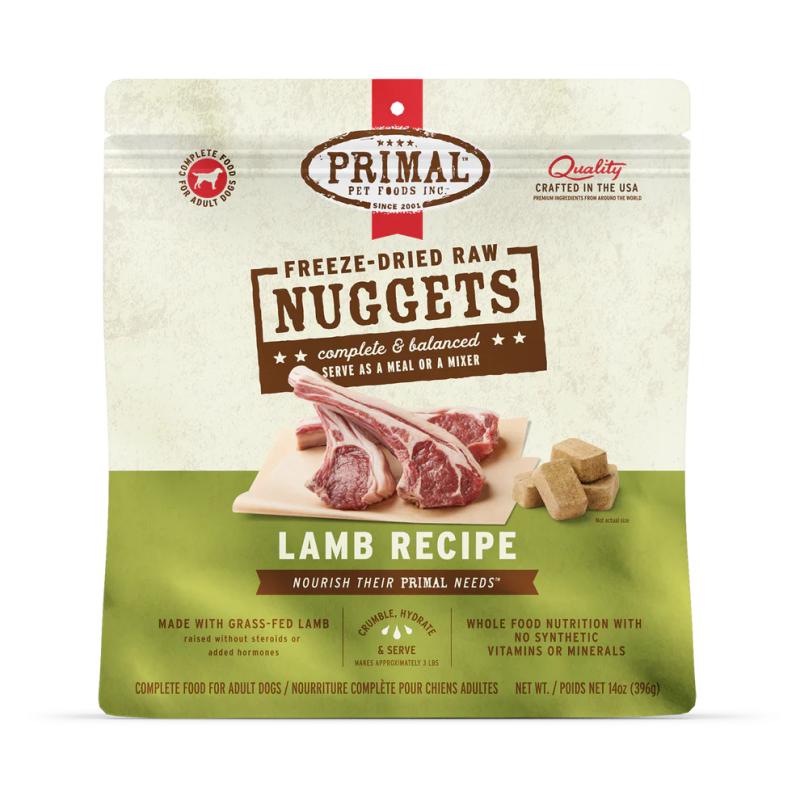 Primal Canine Freeze-Dried Nuggets Lamb Recipe
