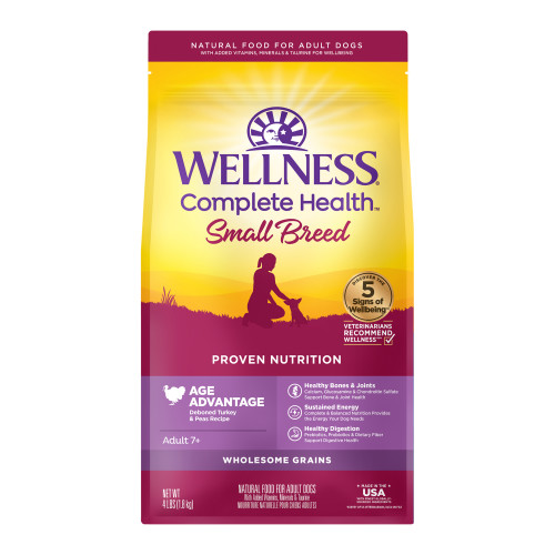 Wellness Complete Health Small Breed Senior Turkey & Peas Recipe Dry Dog Food