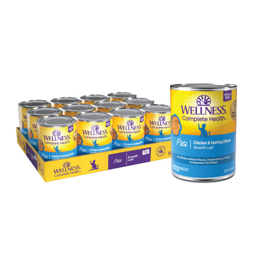 Wellness Complete Health Pâté Chicken & Herring Recipe Cat Food