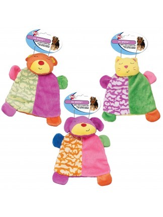 Lil Spots Plush Blanket Toy 7"-Assorted