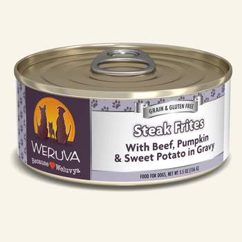 Weruva Steak Frites with Beef, Pumpkin & Sweet Potato in Gravy for Dogs