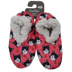 Comfies Pet Lover Slippers Black & White Cat
