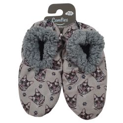 Comfies Pet Lover Slippers Silver Tabby