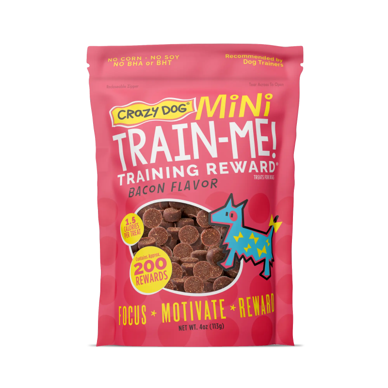 Crazy Dog Train-Me! Bacon Flavor Training Treats for Dogs-Mini