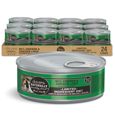 Dave's Pet Food Naturally Healthy 95% Chicken & Chicken Liver Paté Canned Cat Food