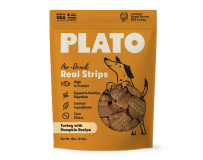 Plato Air-Dried Real Strips Turkey with Pumpkin Dog Treats