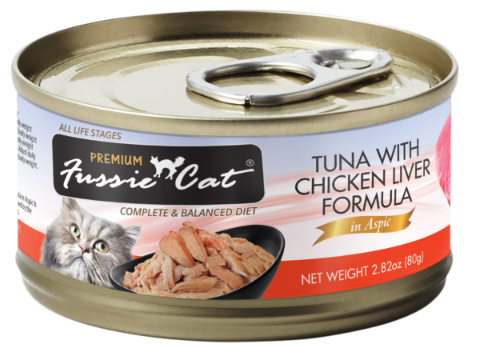 Fussie Cat Tuna with Chicken Liver Formula in Aspic