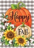 Custom Decor Pumpkins & Cotton Fall Stand Flag