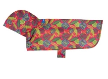 RC Pets Packable Rain Poncho for Dogs-Tropical Foliage
