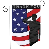 Carson Thank You Salute Garden Flag