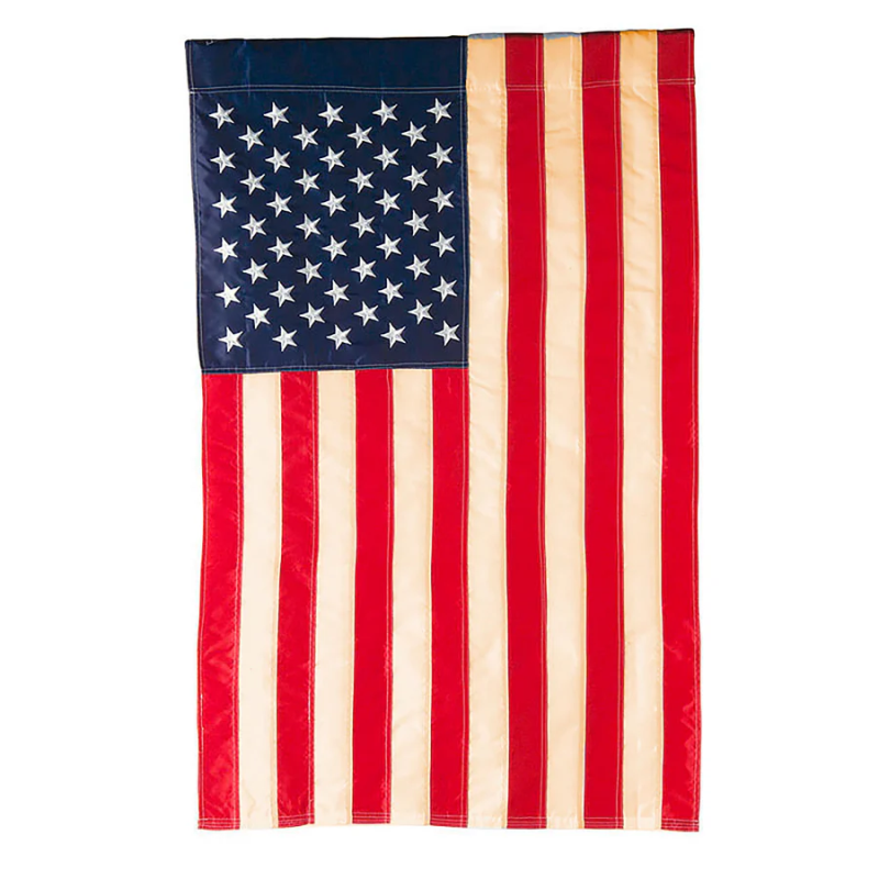 Evergreen Tea-Stained American Garden Flag