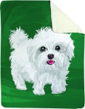 Fleece Throw-Maltese