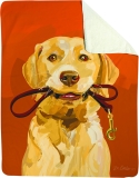 Fleece Throw-Yellow Labrador