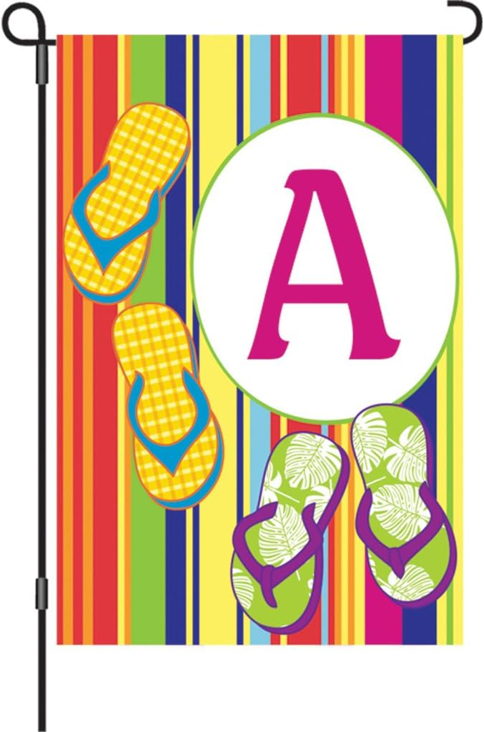 Premier Kites Initial A Flip Flop Garden Flag