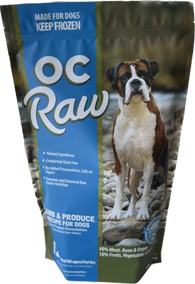 OC Raw Lamb & Produce Recipe for Dogs