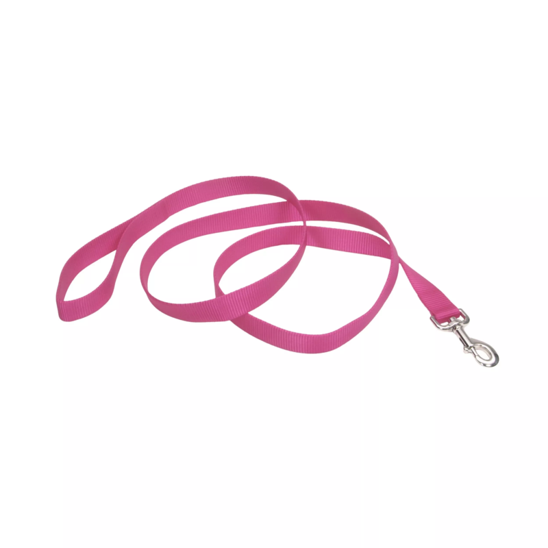 Coastal Single-Ply Dog Leash 5/8"-Neon Pink