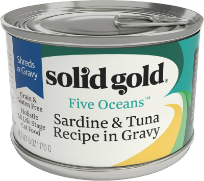 Solid Gold Five Oceans™ with Sardine & Tuna in Gravy for Cats