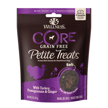 Wellness Petite Treats Soft Mini-Bites Turkey, Pomegranate & Ginger Small Breed Dog Treats