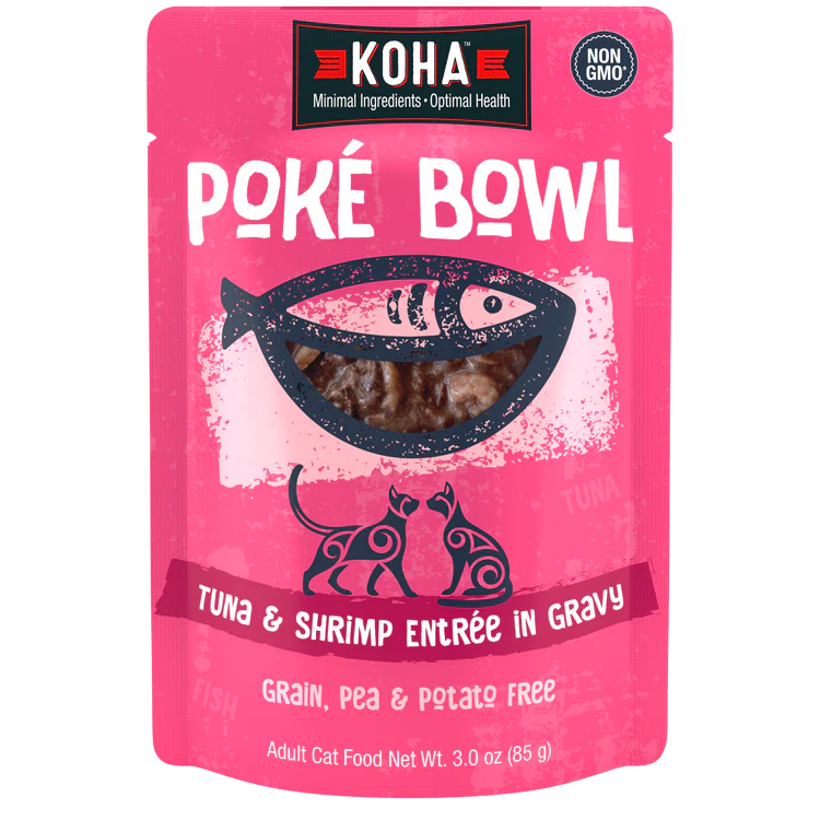 KOHA Poké Bowl Tuna & Shrimp Entrée in Gravy for Cats