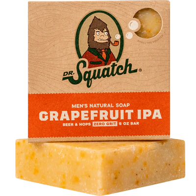 Dr. Squatch Men's Natural Bar Soap-Grapefruit IPA