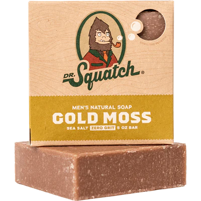 Dr. Squatch Men's Natural Bar Soap-Gold Moss