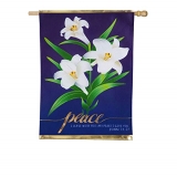 Evergreen Easter Lilies Peace House Flag