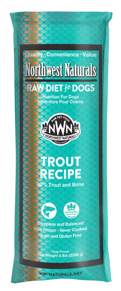 Northwest Naturals Frozen Chubs for Dogs-Trout Recipe