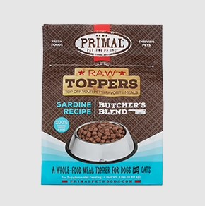 Primal Butcher's Blend Raw Toppers Sardine Recipe