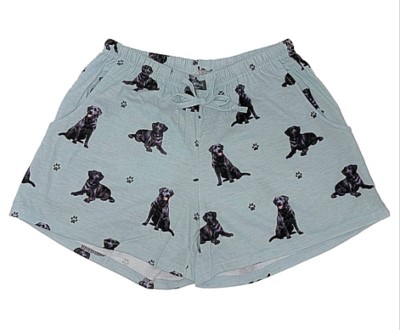 Comfies Dog Breed Lounge Shorts for Women-Black Labrador
