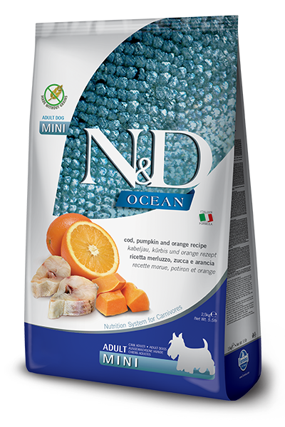 Farmina N&D Grain Free Canine Codfish & Orange Adult Mini