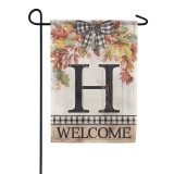 Carson Initial H Autumn Spray Fall Garden Flag