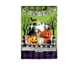 Evergreen Trick or Treat Truck Halloween Garden Flag