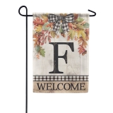 Carson Initial F Autumn Spray Fall Garden Flag