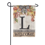 Carson Initial L Autumn Spray Fall Garden Flag