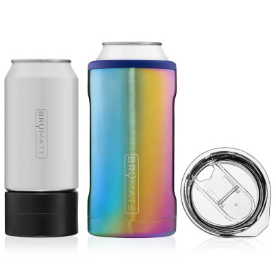 BrüMate Hopsulator Trio Can Cooler-Rainbow Titanium