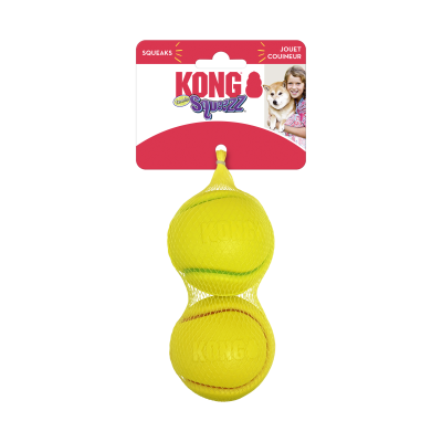 KONG Squeezz Tennis Ball Dog Toy-2 Pack
