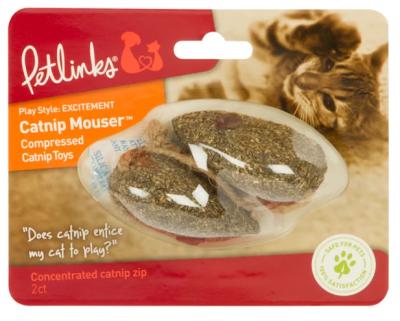 Petlinks® Catnip Mouser™ Compressed Catnip Cat Toy-2 Pack