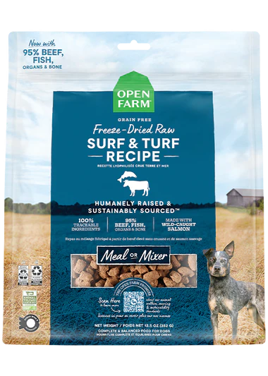 Open Farm Surf & Turf Recipe Freeze Dried Raw Morsels for Dogs
