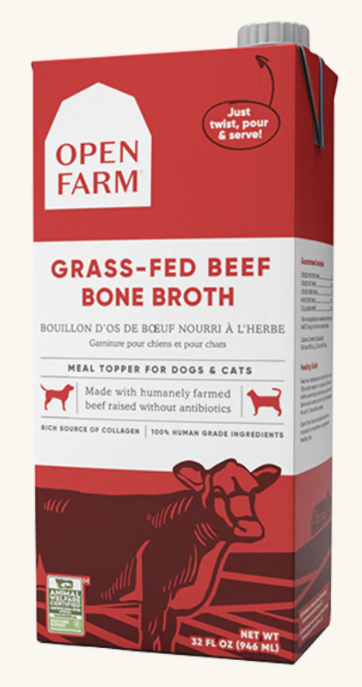 Open Farm Grass-Fed Beef Bone Broth for Dogs & Cats