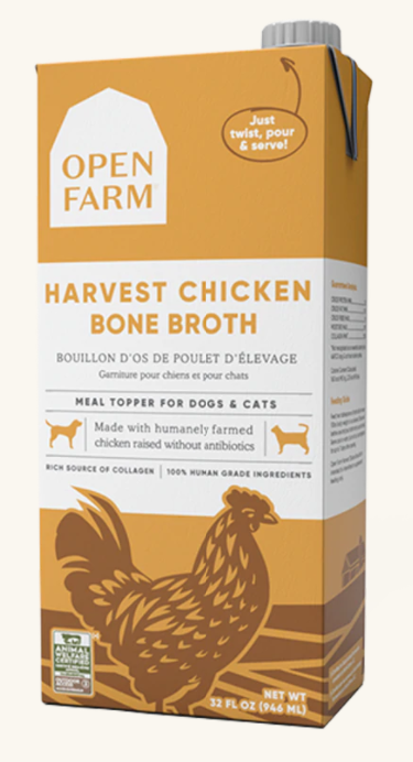 Open Farm Harvest Chicken Bone Broth for Dogs & Cats