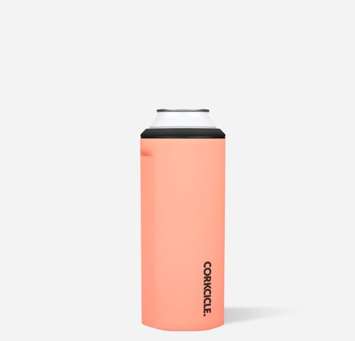 Corkcicle Slim Can Cooler-Coral