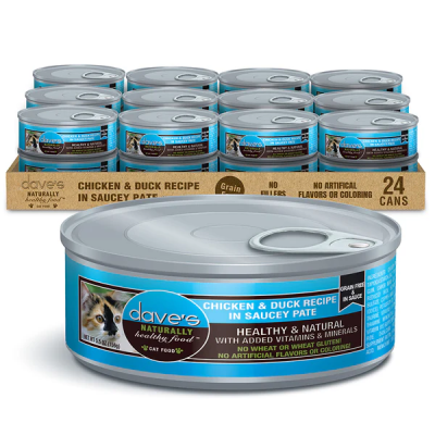 Dave's Naturally Healthy™ Chicken & Duck Recipe in Saucey Paté for Cats