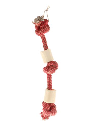 Aussie Naturals CHOY Triple Knot Rope W/ Water Buffalo Femurs Dog Toy