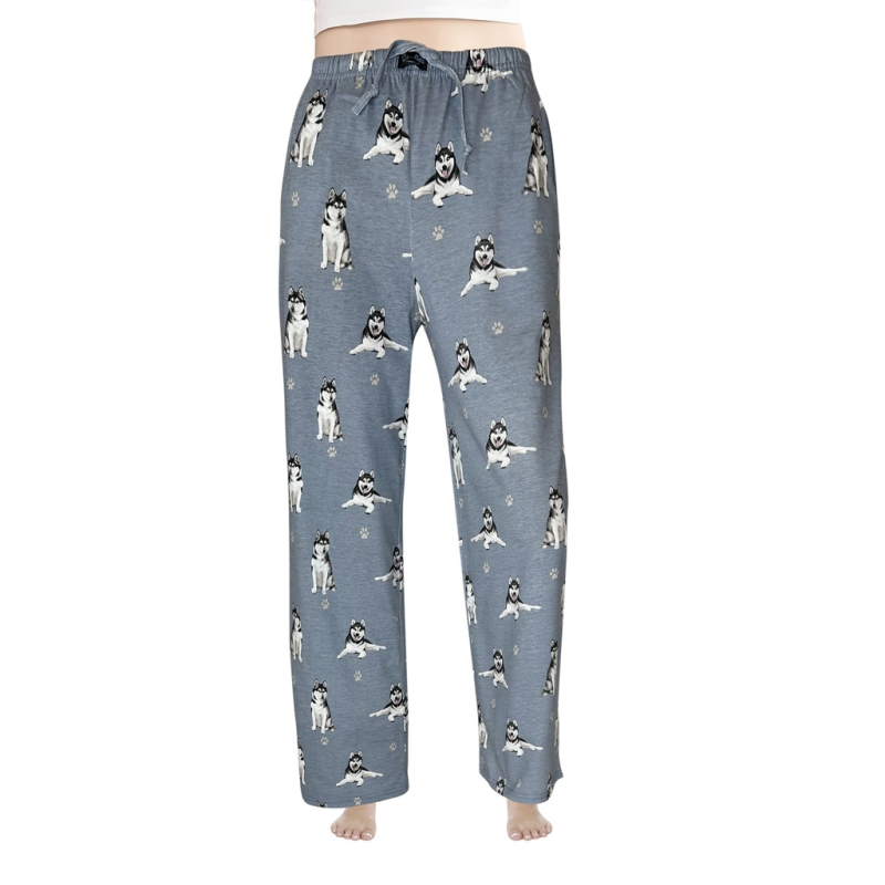 Comfies Dog Breed Lounge Pants for Women, Siberian Husky